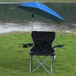 Outdoor folding chair with umbrella