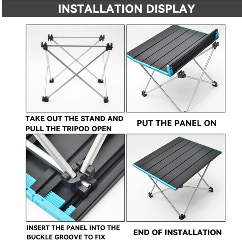 Aluminum alloy folding table