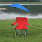 Outdoor folding chair with umbrella